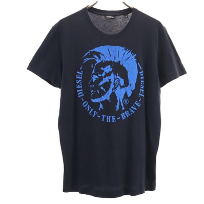 DIESEL ディーゼル ブルガリア製 半袖 Tシャツ S ネイビー
