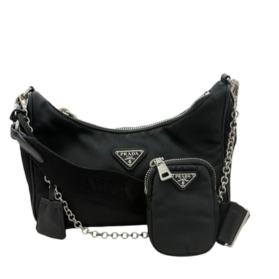 美品 PRADA プラダ 三角ロゴ ナイロン ショルダーバッグ レディース S1-00055 【中古】