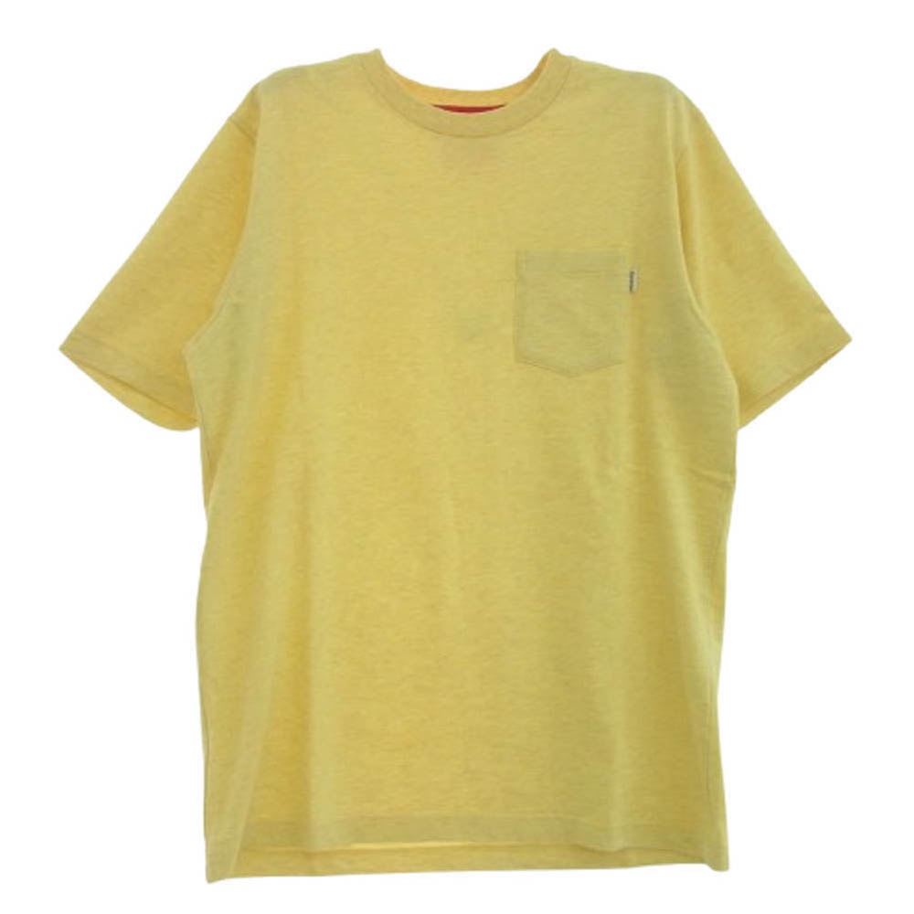 Supreme シュプリーム Tシャツ S/S Pocket Tee ポケット Tシャツ 半袖カットソー イエロー系 M【極上美品】【中古】