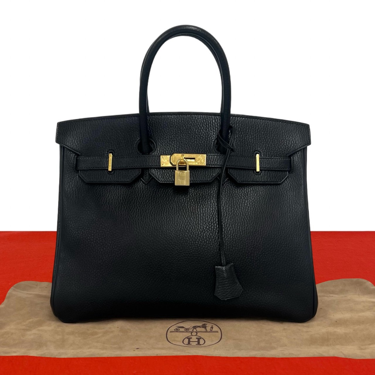 HERMES エルメス バーキン 35 アルデンヌ ハンドバッグ ブラック
51154