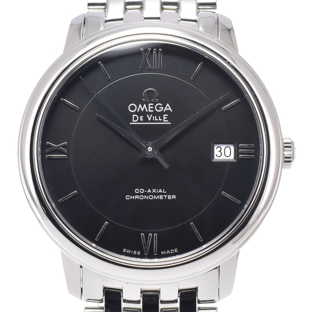 オメガ OMEGA 424.10.37.20.01.001 デビル ブラック 自動巻き メンズ 美品 保証書付き 腕時計 L#151087