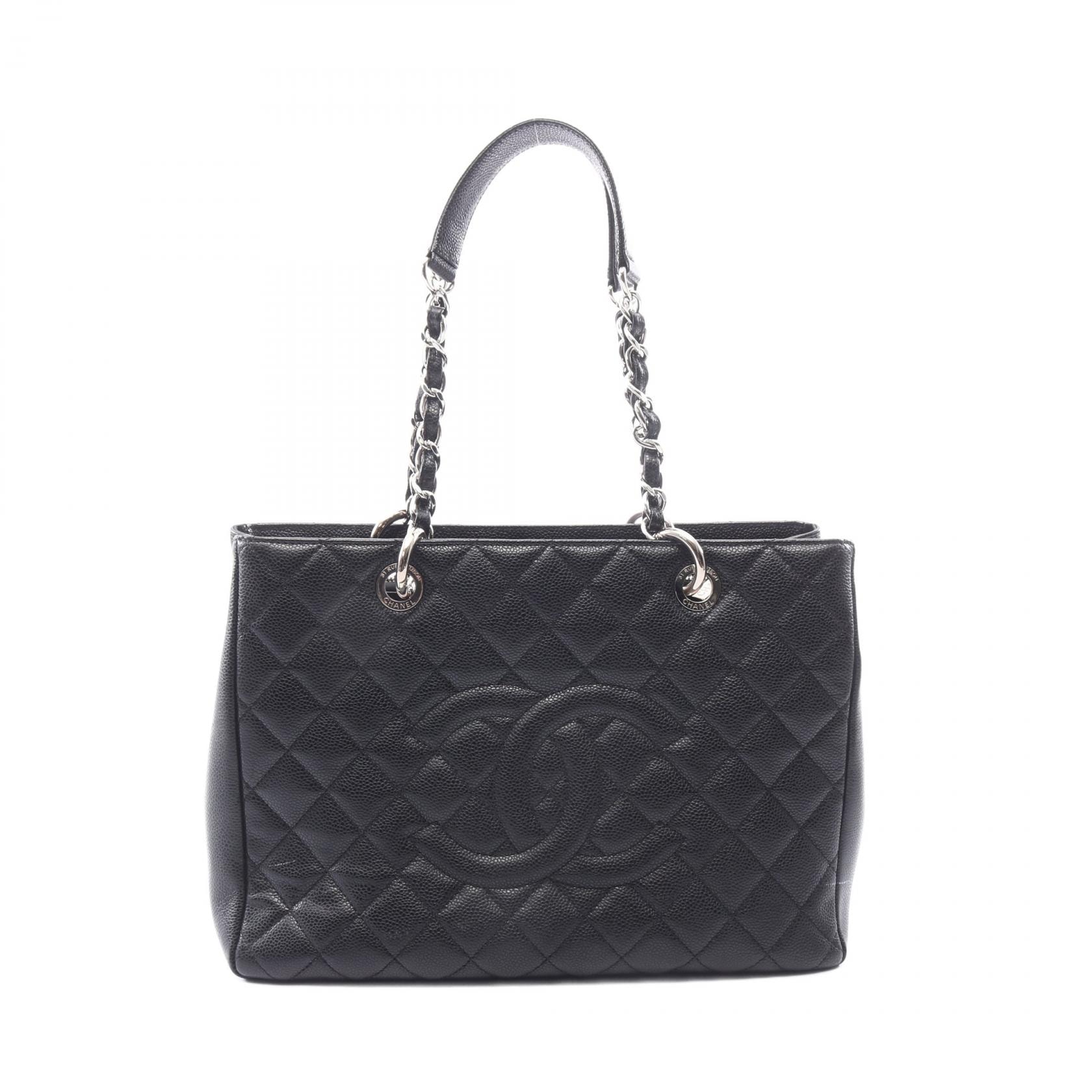 シャネル CHANEL マトラッセ グランドショッピング GST トートバッグ バッグ カーフ(牛革) レディース ブラック系 A50995 【中古】