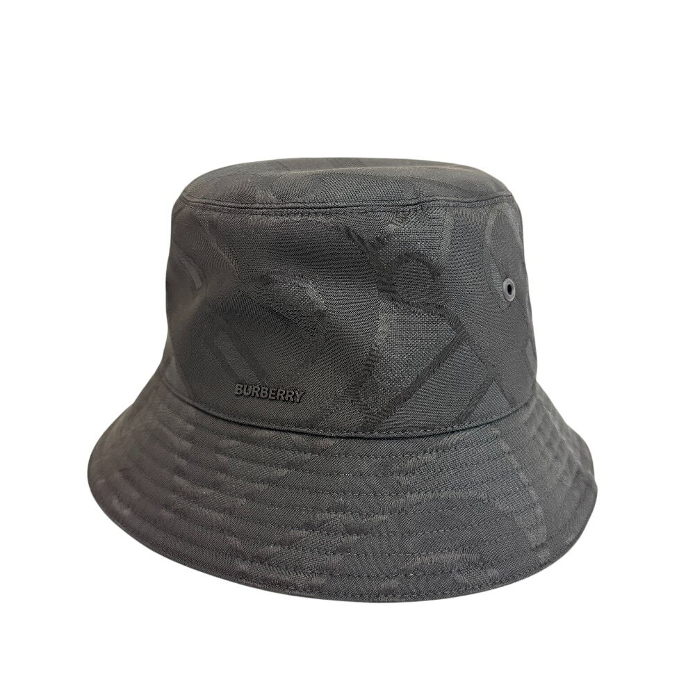 バーバリー BURBERRY その他帽子 モノグラム バケットハット ブラック
