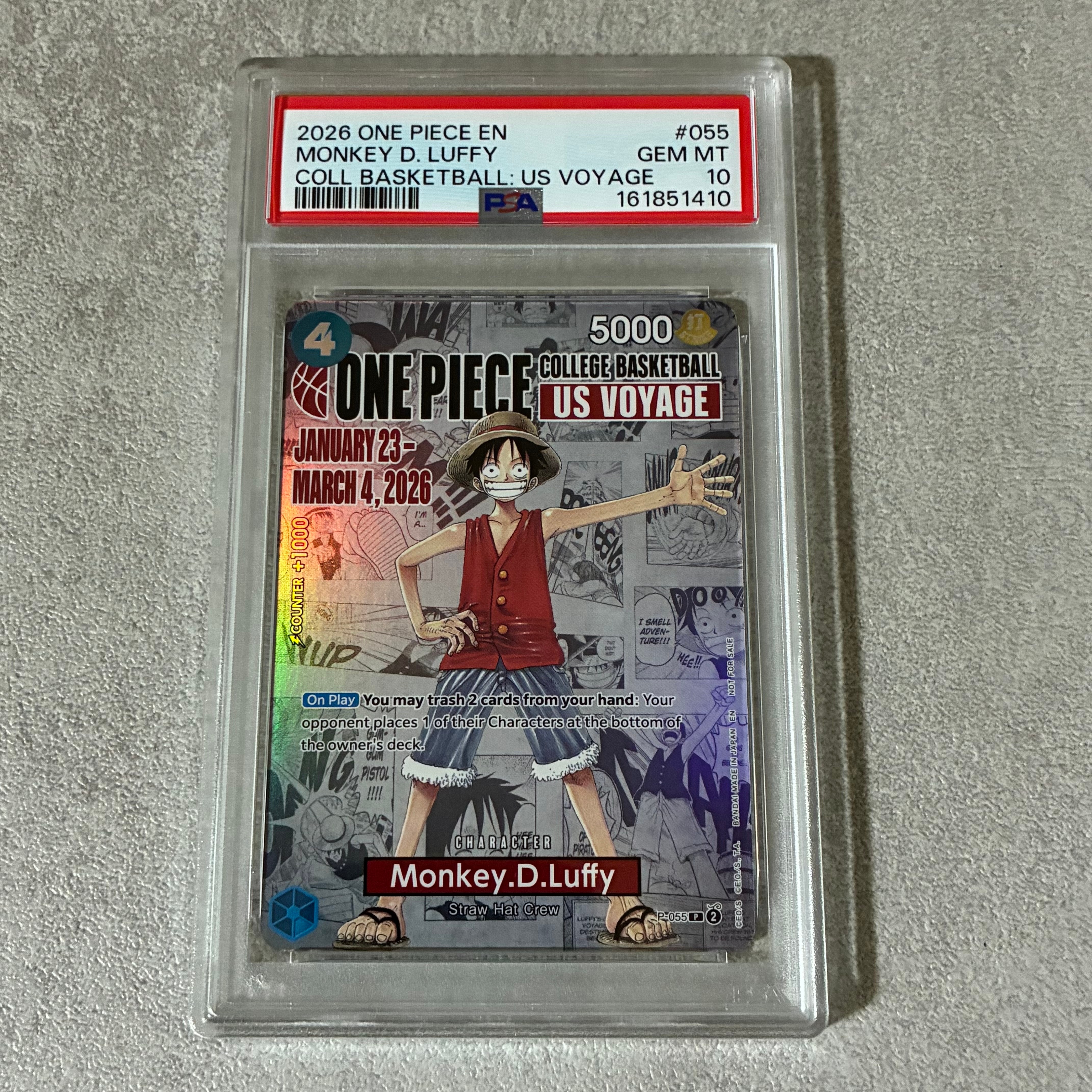 PSA10】モンキー・D・ルフィ：P (開封済) [P-055]【英語版
