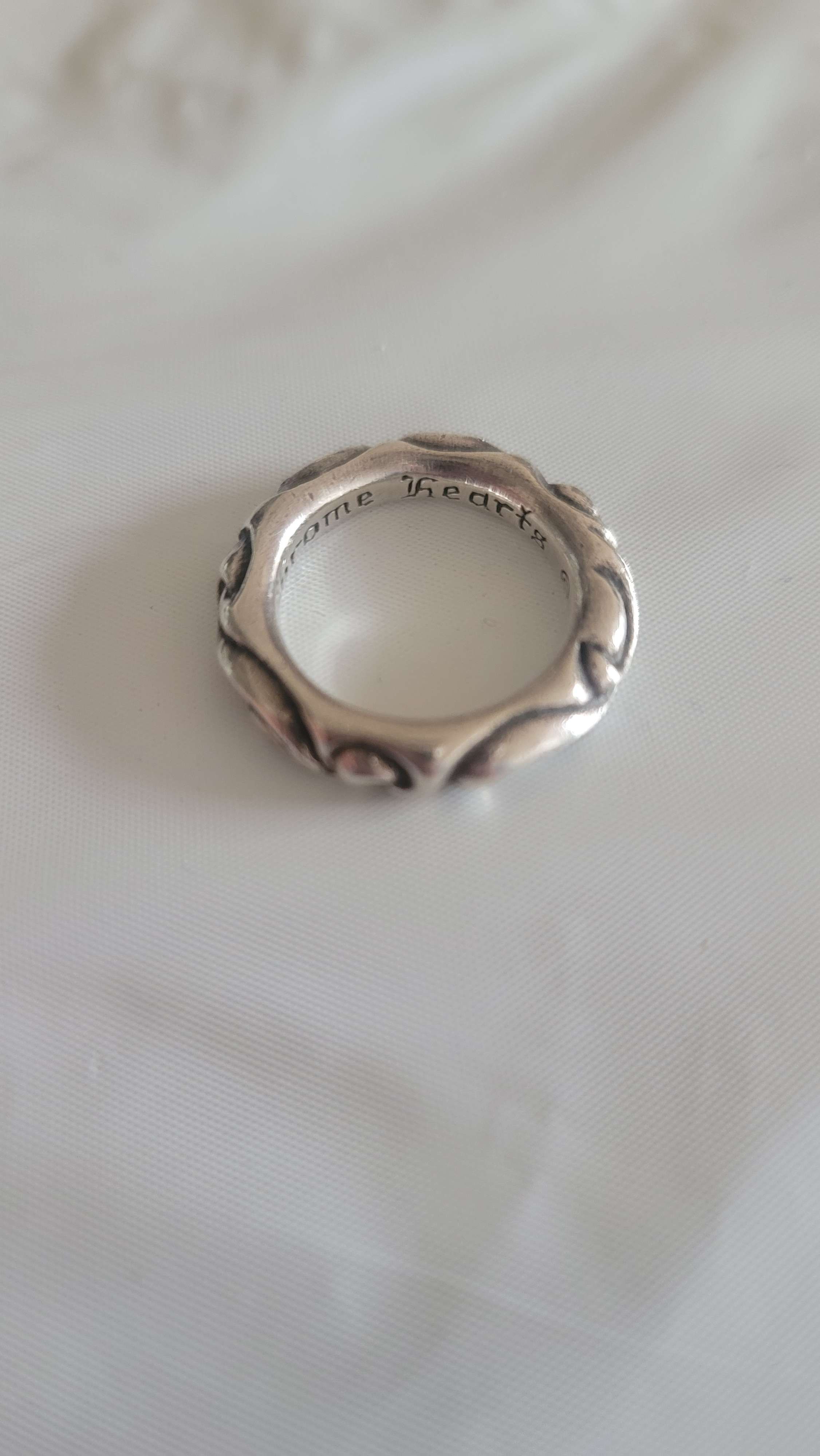 Chrome Hearts Scroll Band Ring "Silver"