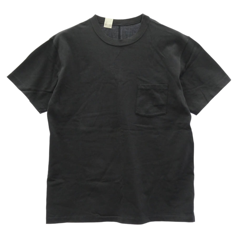 N.HOLLLYWOOD UNDERWEAR エヌハリウッドアンダーウェアー Tシャツ 16-RCH 251 CREW NECK T-SHIRT クルーネック ポケット付き 半袖 Tシャツ ブラック系 44【中古】