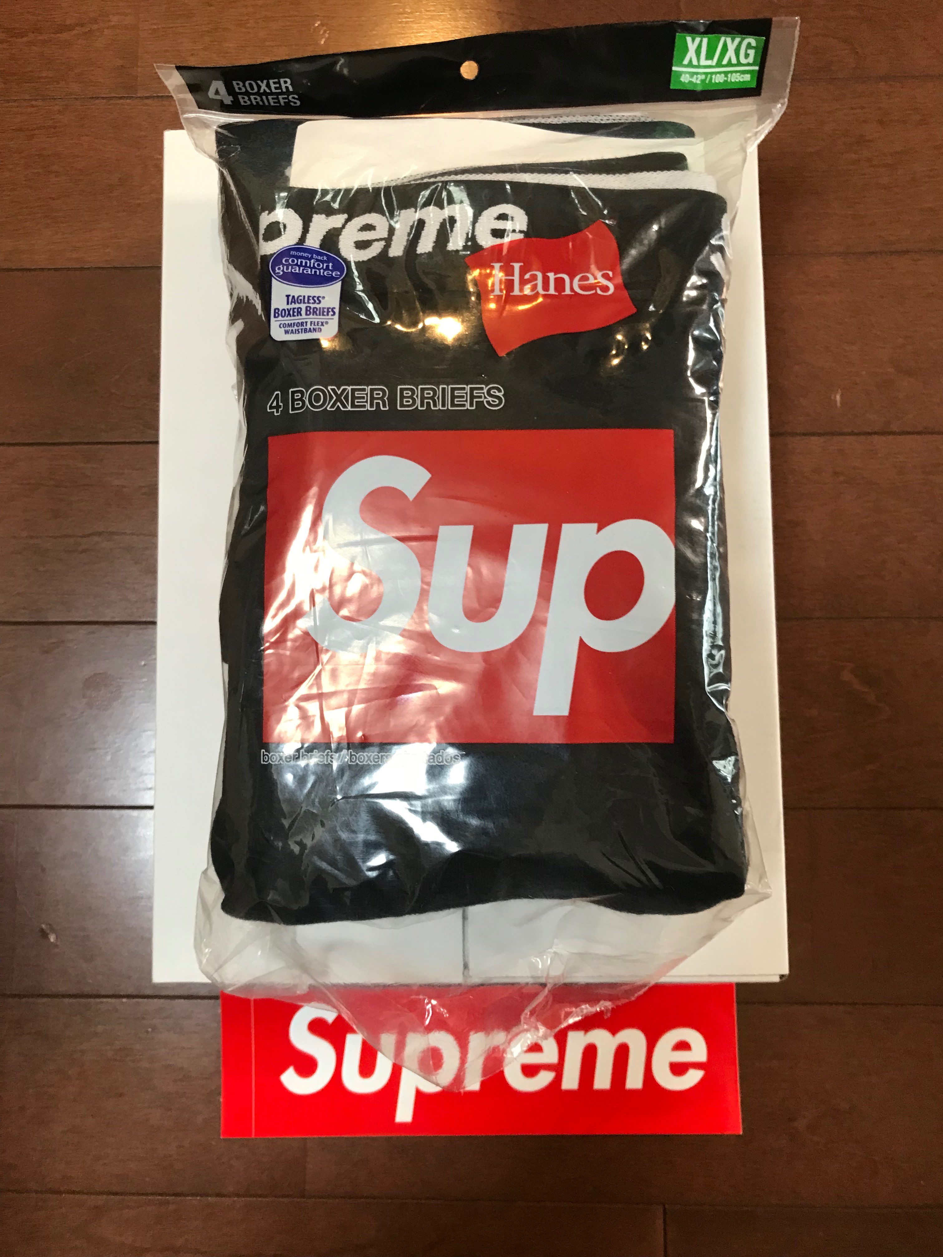 Supreme x Hanes Boxer Briefs (4 Pack) "Black"