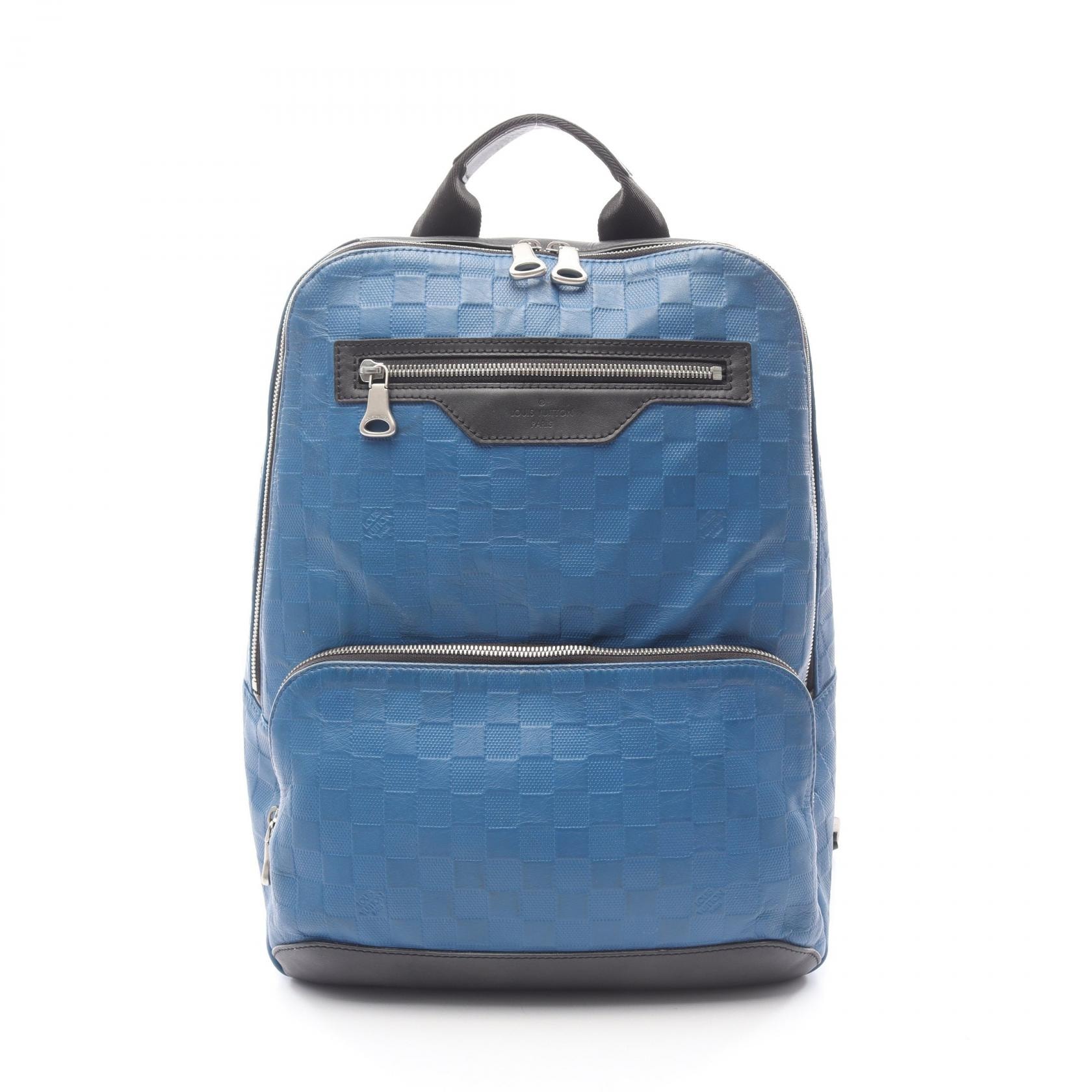 ルイ・ヴィトン LOUIS VUITTON アヴェニュー リュックサック バックパック バッグ レザー ダミエ・アンフィニ ノワール メンズ ブルー系 / ブラック系 N41046 【中古】