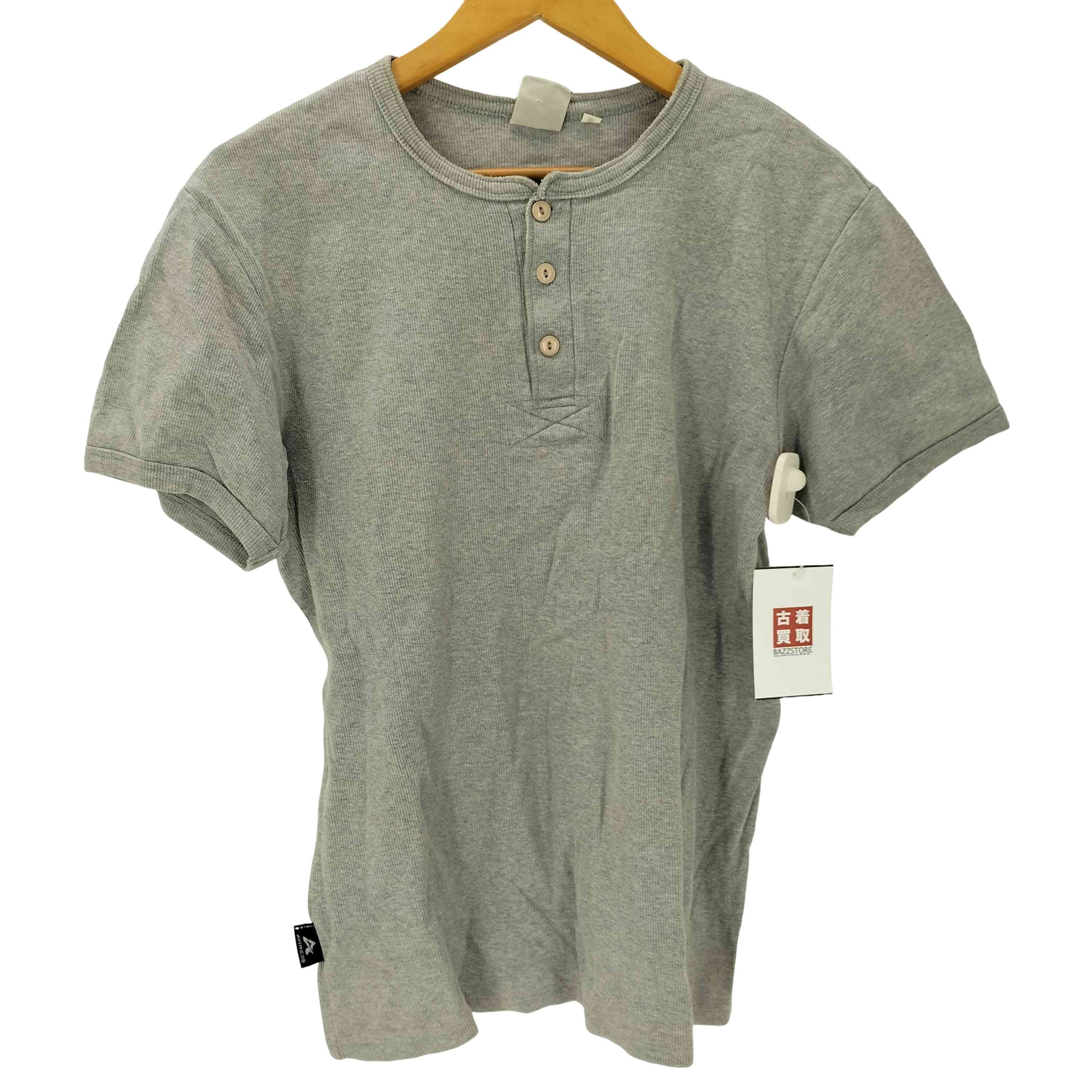 S/S ヘンリーネック ワッフル サーマル カットソー Tシャツ【1140893512927】