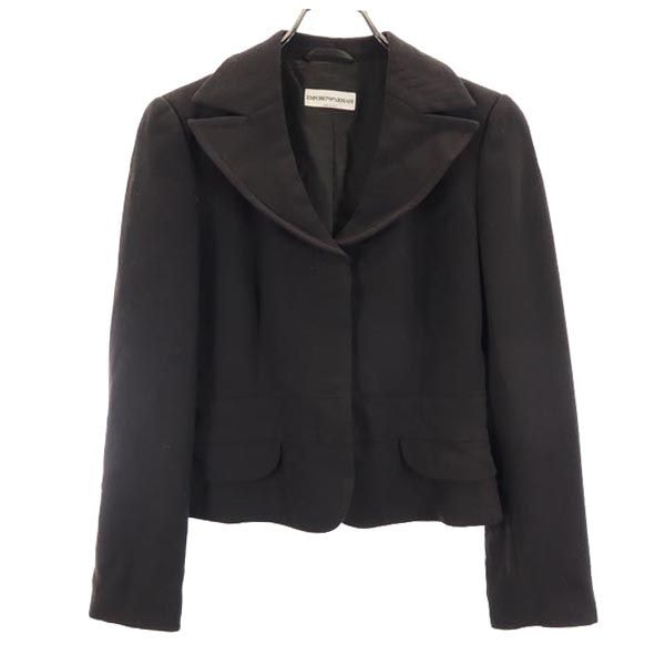 Emporio Armani エンポリオアルマーニ イタリア製 ウール テーラードジャケット 40 ブラウン