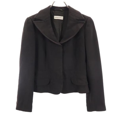 Emporio Armani エンポリオアルマーニ イタリア製 ウール テーラードジャケット 40 ブラウン