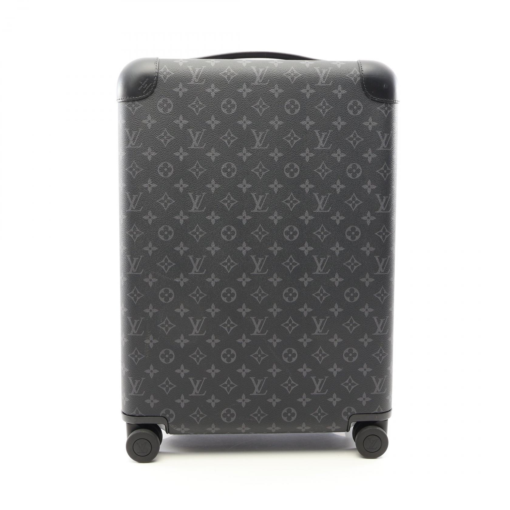 ルイ・ヴィトン LOUIS VUITTON ホライゾン55 キャリーバッグ バッグ PVCコーティングキャンバス レザー メンズ ブラック系 M23002 【中古】