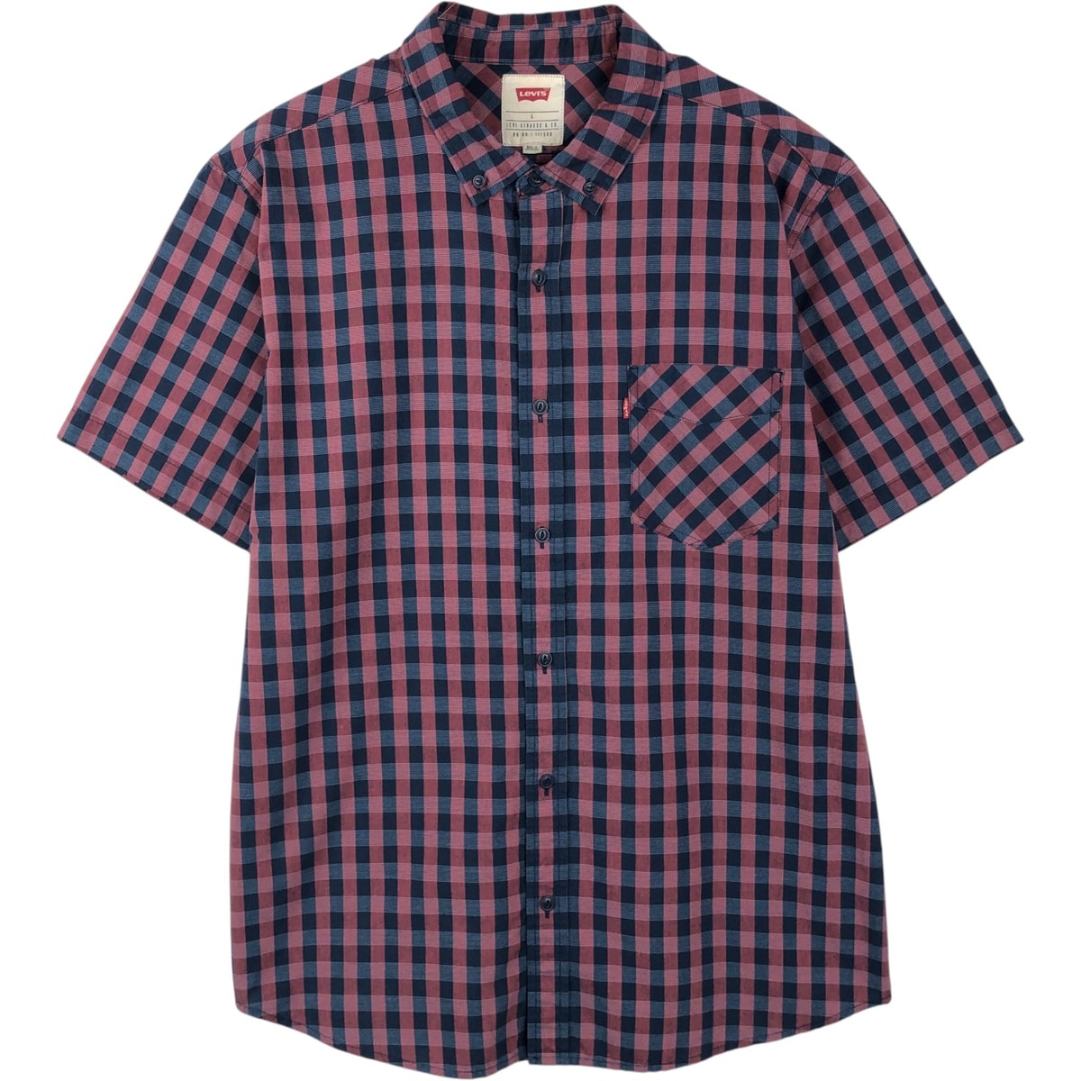 古着 リーバイス Levi's 半袖 ボタンダウン チェックシャツ メンズL相当/eaa655462