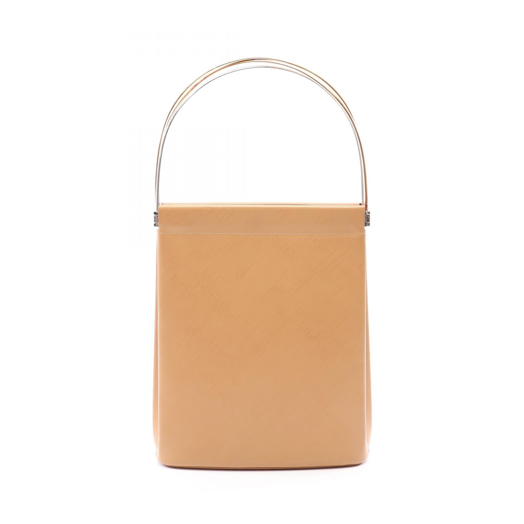 カルティエ CARTIER トリニティ ハンドバッグ バッグ レザー レディース ベージュ系 【中古】