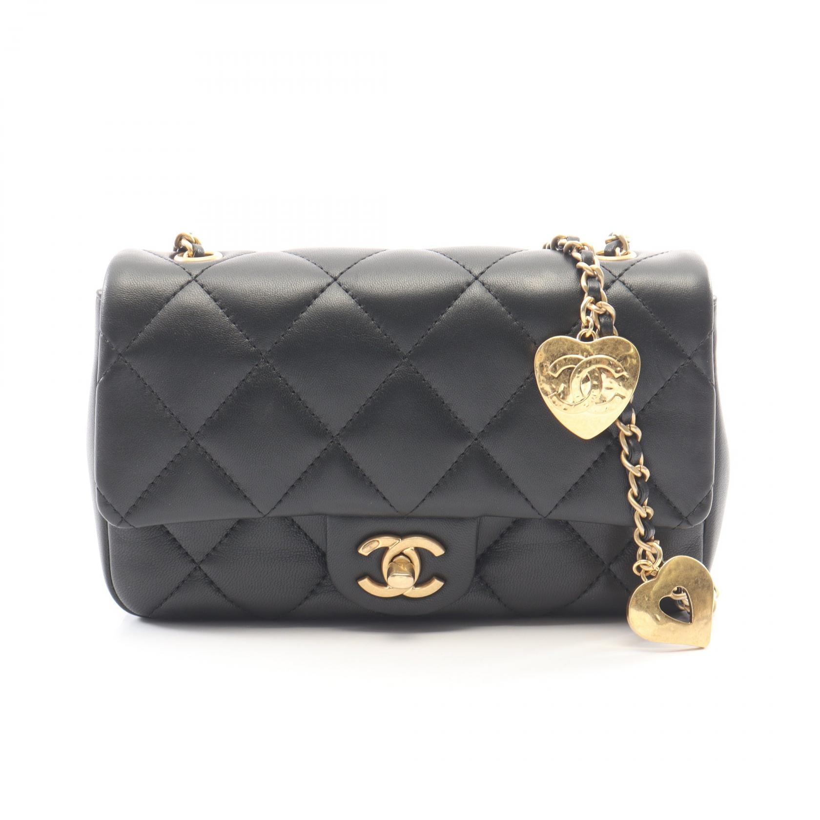 シャネル CHANEL マトラッセ ショルダーバッグ バッグ ラムスキン(羊革) レディース ブラック系 AS3457 【中古】