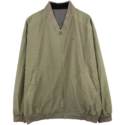 古着 ラコステ LACOSTE チェック柄 ギンガムチェック リバーシブル コットンジャケット メンズXL相当/eaa608841