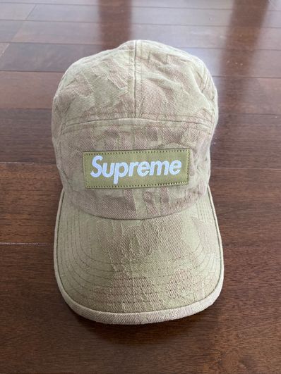 Supreme Fat Tip Jacquard Denim Camp Cap "Olive"