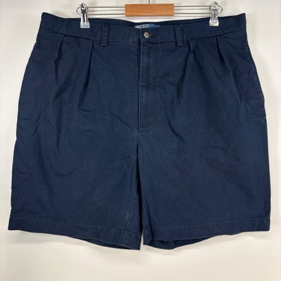 古着 ポロバイラルフローレン Polo by Ralph Lauren ショートパンツ チノパン ワンポイント ポロチノ タック w40 ネイビー メンズ