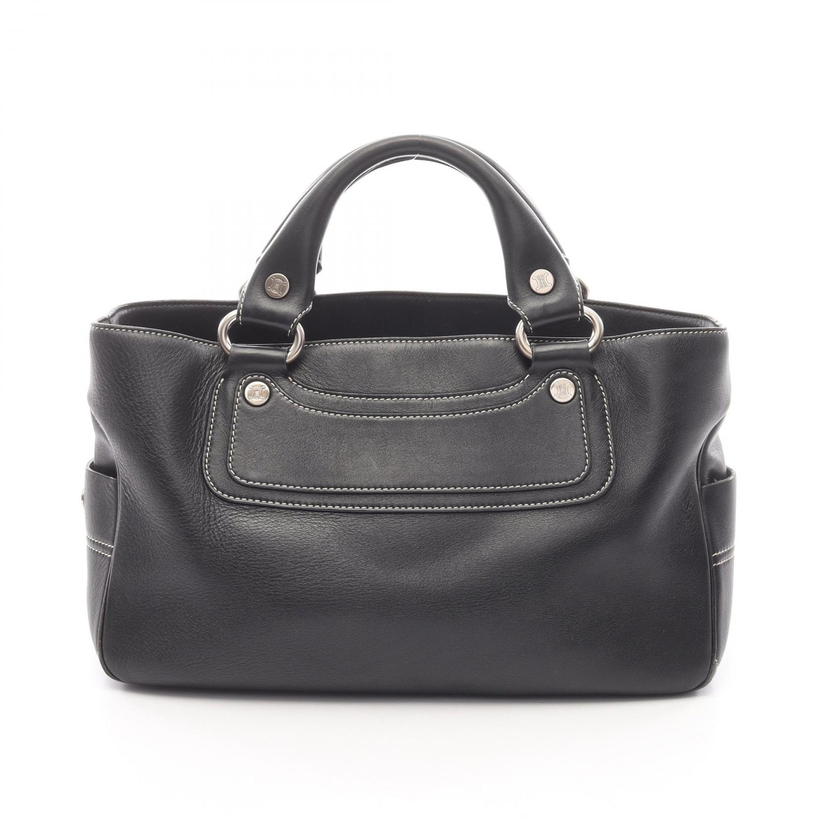 セリーヌ CELINE ブギーバッグ ハンドバッグ バッグ レザー レディース ブラック系 【中古】
