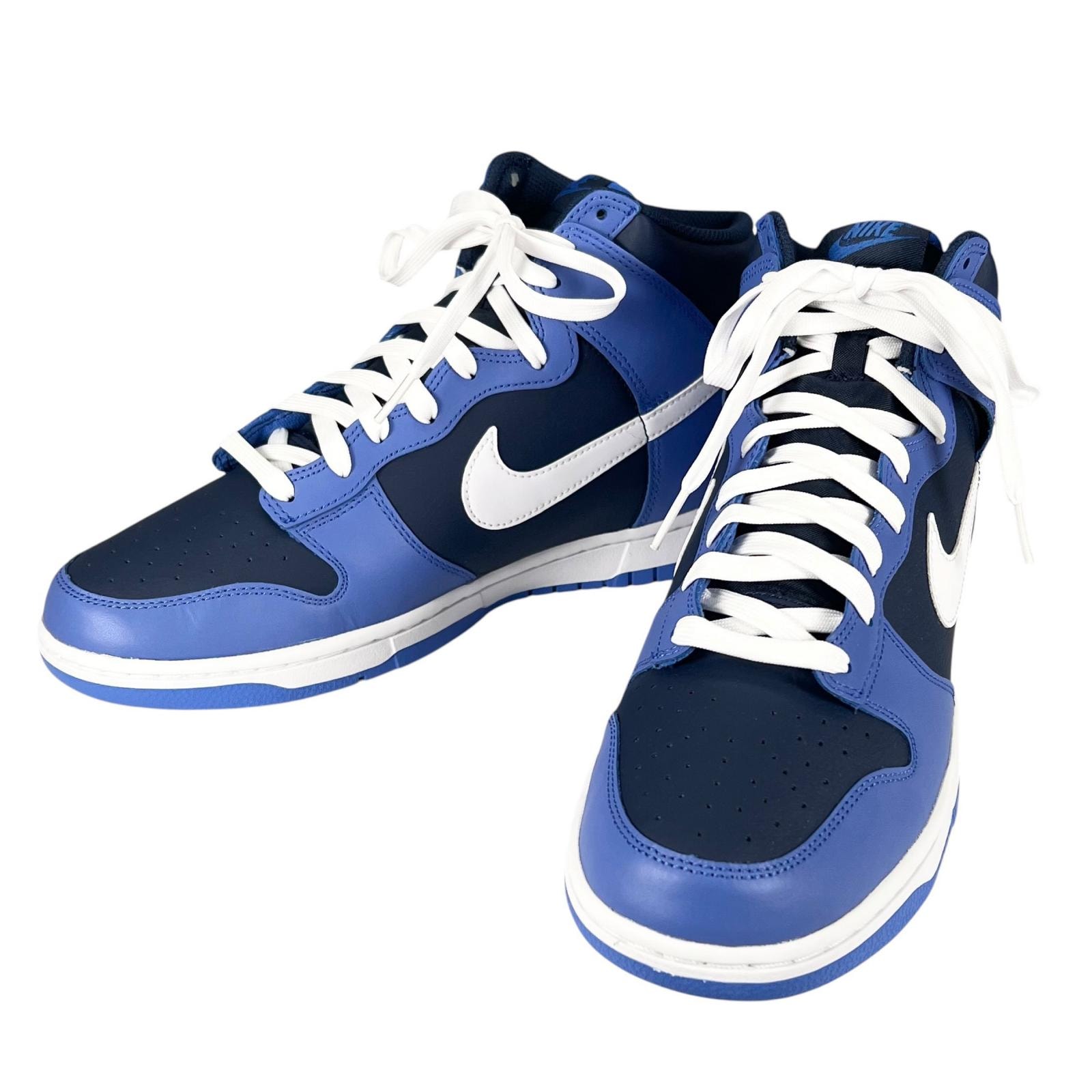 極美品 NIKE ナイキ DUNK HI RETRO DJ6189 400 スニーカー 合成繊維 ブルー メンズ 29 ハイカット【古着】【中古】