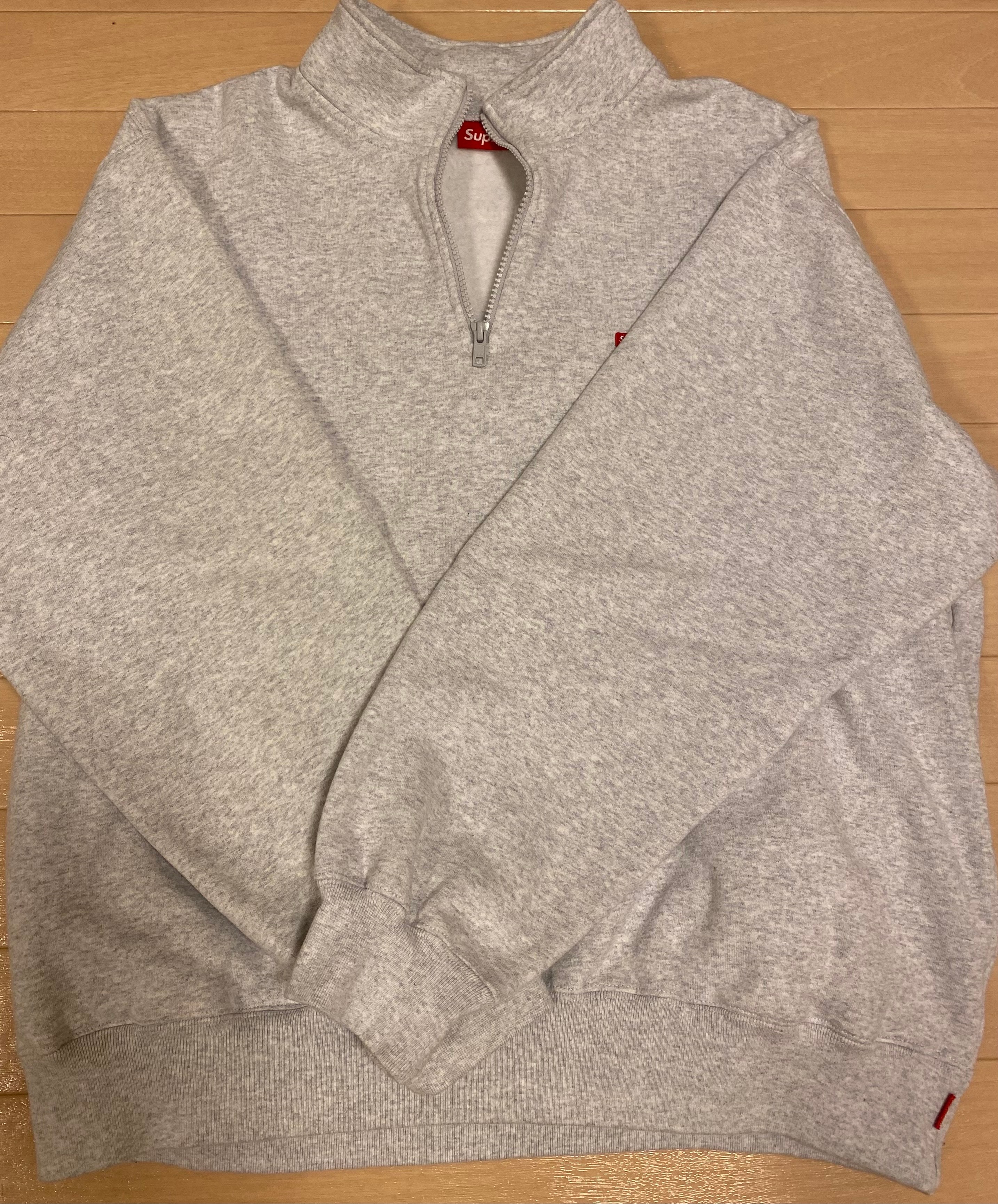 Supreme Small Box Half Zip Pullover "Ash Grey"