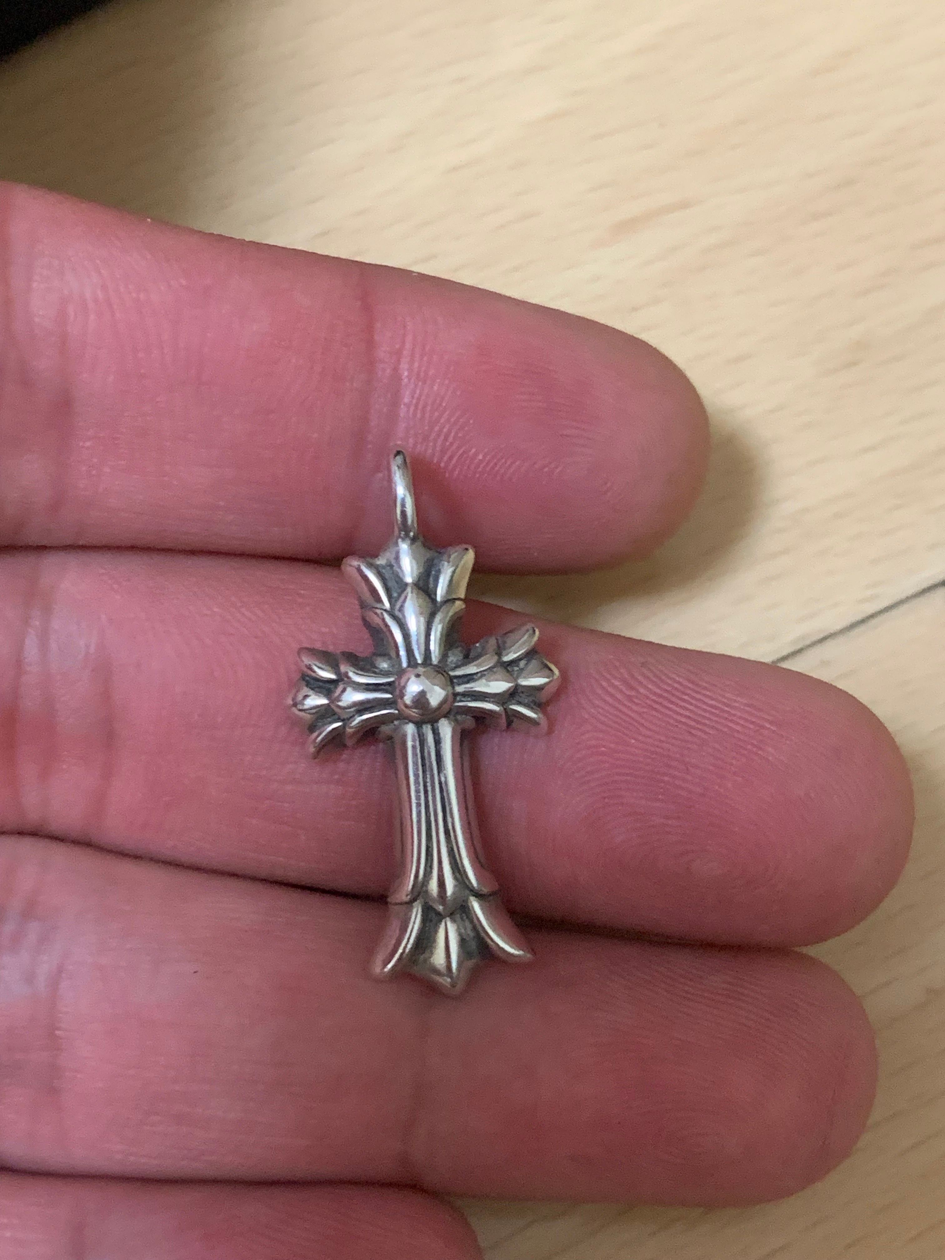 Chrome Hearts Double CH Cross Charm "Silver"