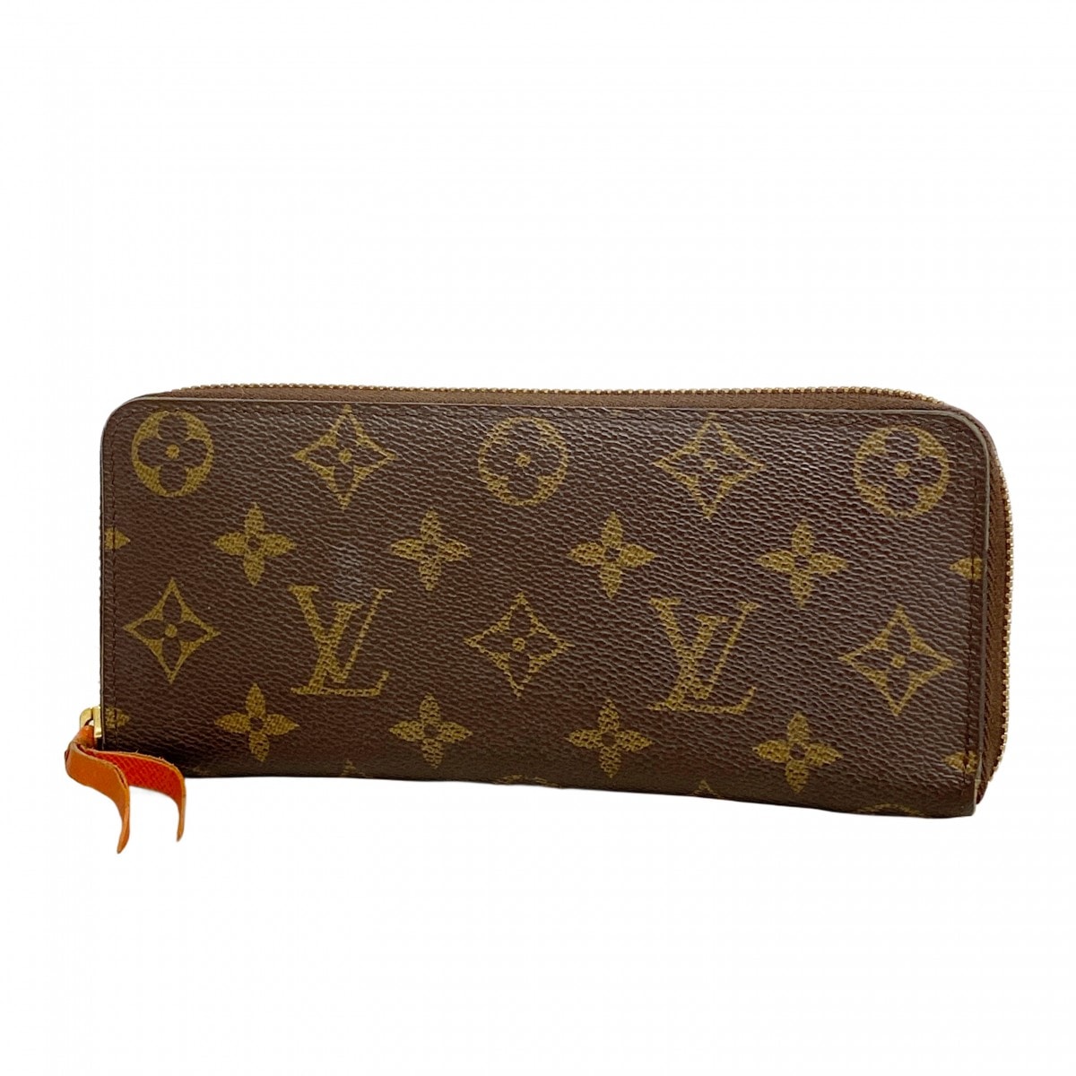 【6dc3211】ルイヴィトン 長財布 モノグラム ポルトフォイユクレマンス M60743 ブラウン ピモン【中古】レディース