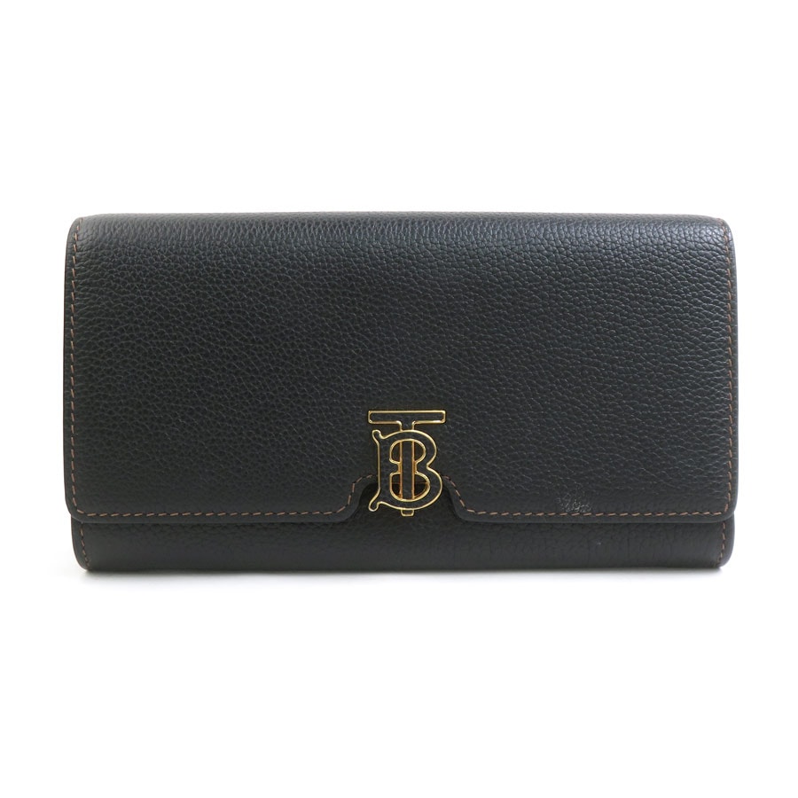 バーバリー BURBERRY 長財布 レザー ブラック ユニセックス【中古】 r11128k