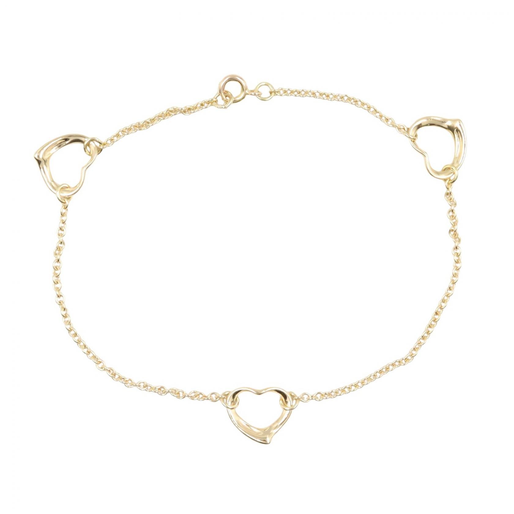 ティファニー TIFFANY&CO オープンハート ブレスレット ブレスレット アクセサリー K18(イエローゴールド) レディース ゴールド系 【中古】