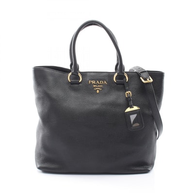 プラダ PRADA 2WAY トートバッグ バッグ レザー レディース ブラック系 【中古】