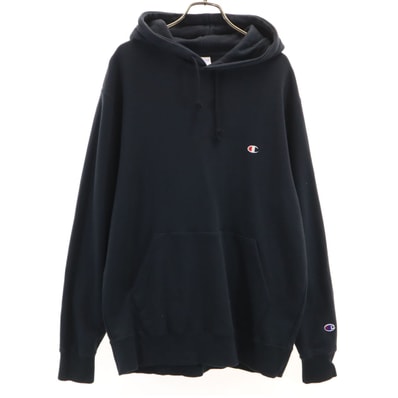 Champion チャンピオン 長袖 スウェットパーカー XL ブラック
