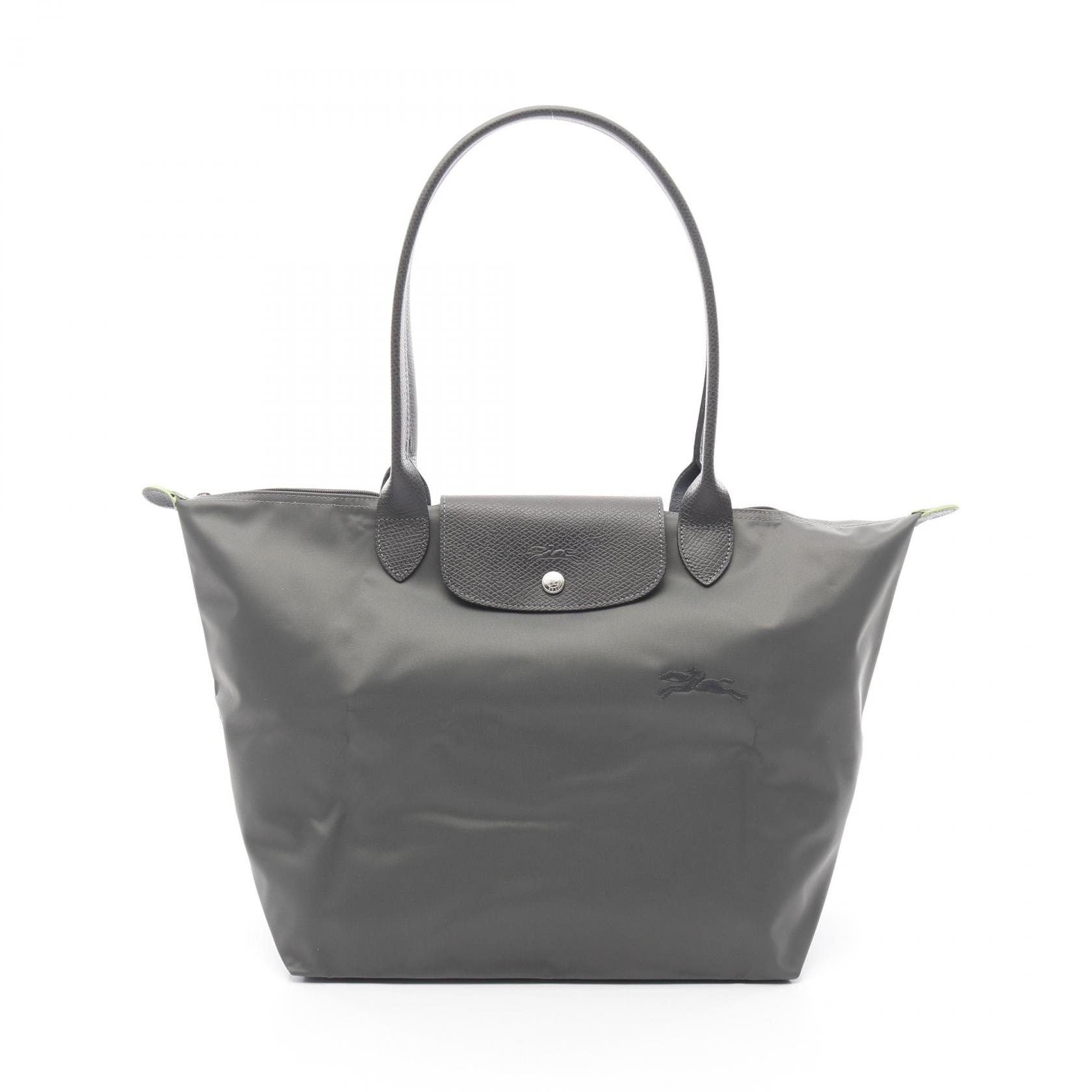 ロンシャン Longchamp ル プリアージュ グリーン L ショルダーバッグ バッグ キャンバス レザー レディース グレー系 L1899919P66 【新品】