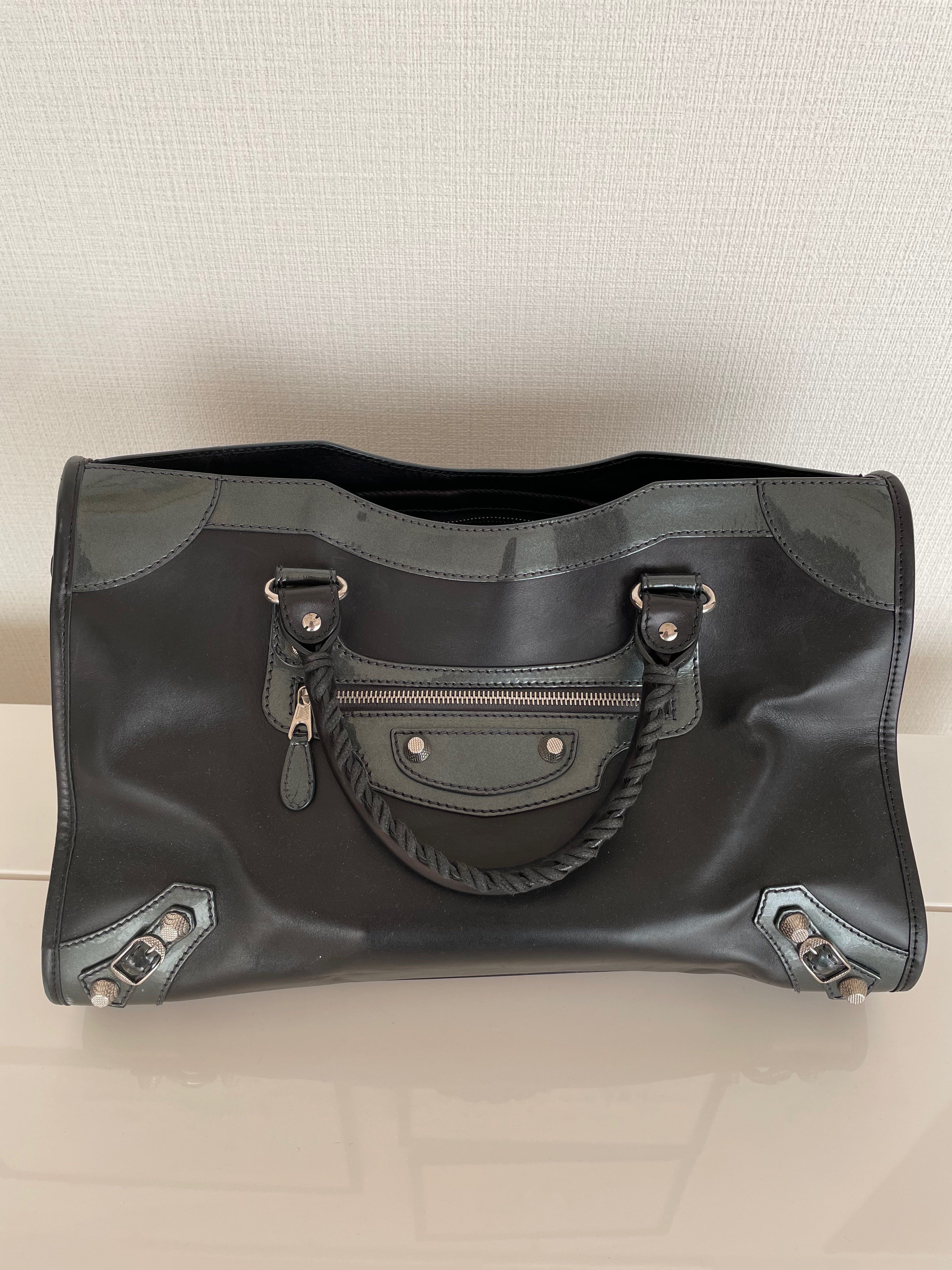 Balenciaga Black silver city bag
