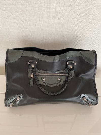 Balenciaga Black silver city bag