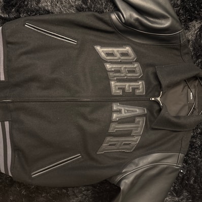 BREATH Arch Logo Versity Jacket "Black Black"
