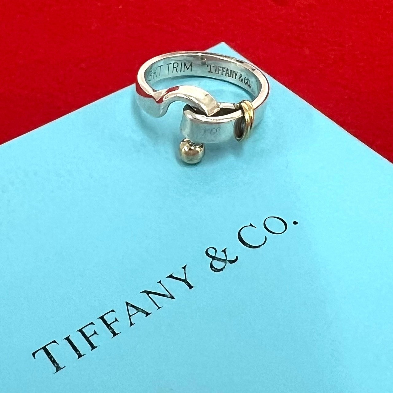 TIFFANY&Co. ティファニー フック&アイ リング シルバー925 K18イエローゴールド リング・指輪 12号 シルバー
 42669