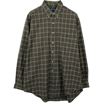 古着 ラルフローレン Ralph Lauren CLASSIC FIT クラシックフィット 長袖 ボタンダウンチェックシャツ インド製 メンズXL相当/eaa661361