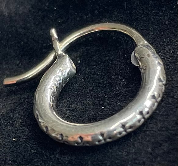 Chrome Hearts TFL CH Plus Hoop Earrings Small "Silver"