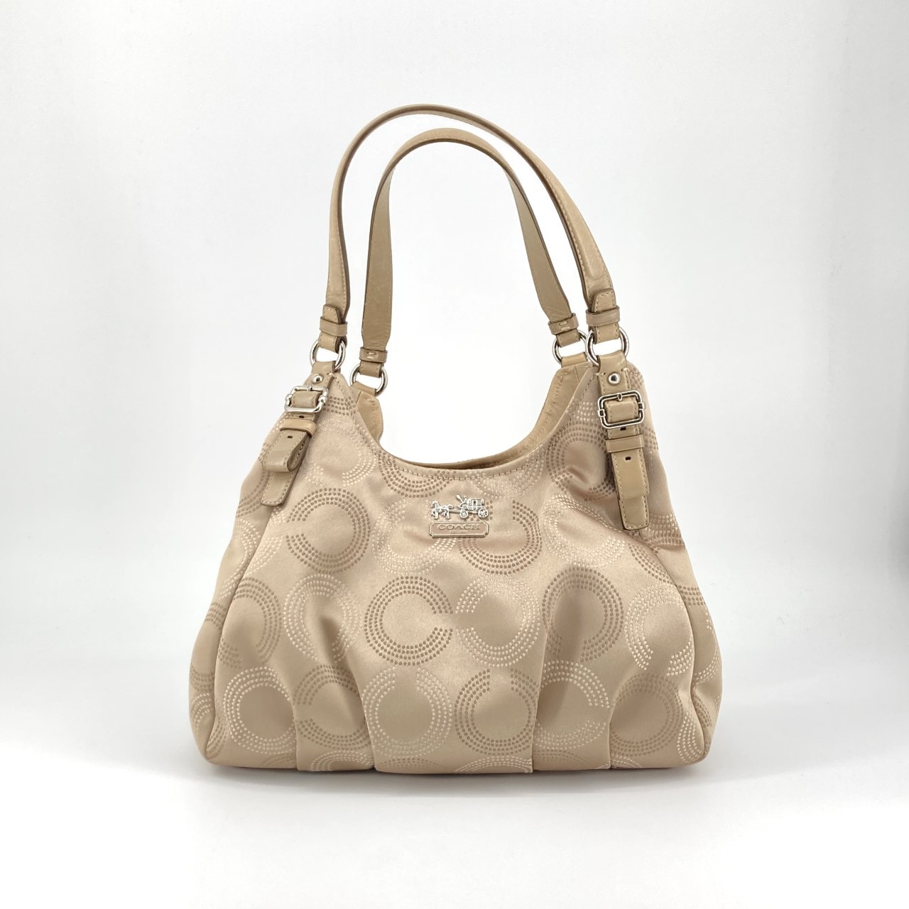 COACH(コーチ) マディソン ドッテッド オプアート マギー 16505 ハンドバッグ ベージュ