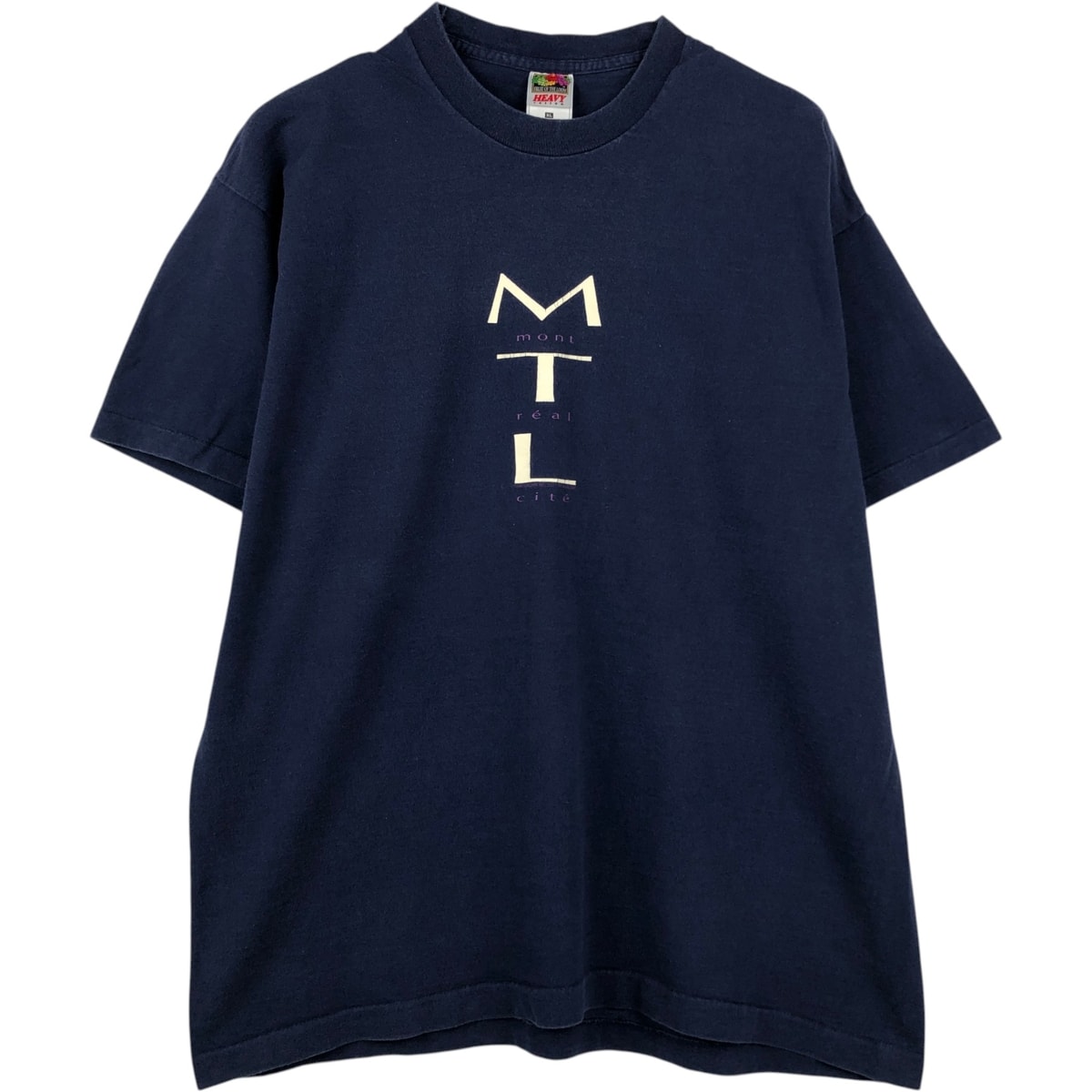 古着 90年代 フルーツオブザルーム FRUIT OF THE LOOM HEAVY cotton プリントTシャツ カナダ製 メンズXL相当 ヴィンテージ/eaa654820