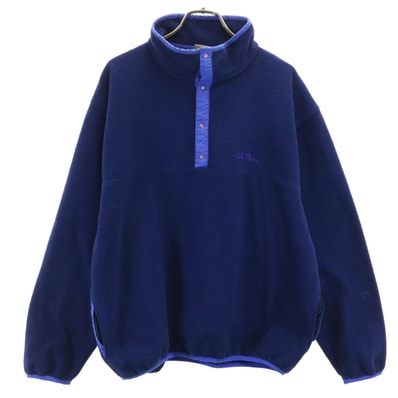 L.L.Bean エルエルビーン 80s ヴィンテージ 長袖 ハーフスナップフリース トレーナー ブルー
