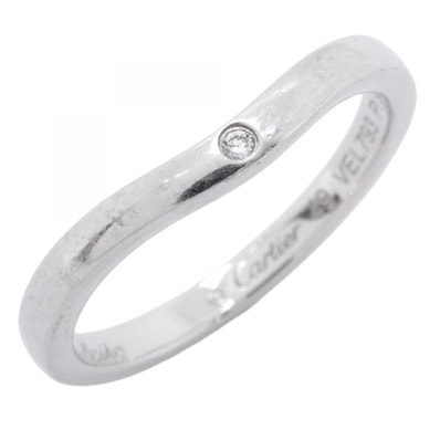 【6jdb0408-31】カルティエ リング バレリーナ 3PD Pt950 プラチナ ダイヤモンド #49【中古】レディース
