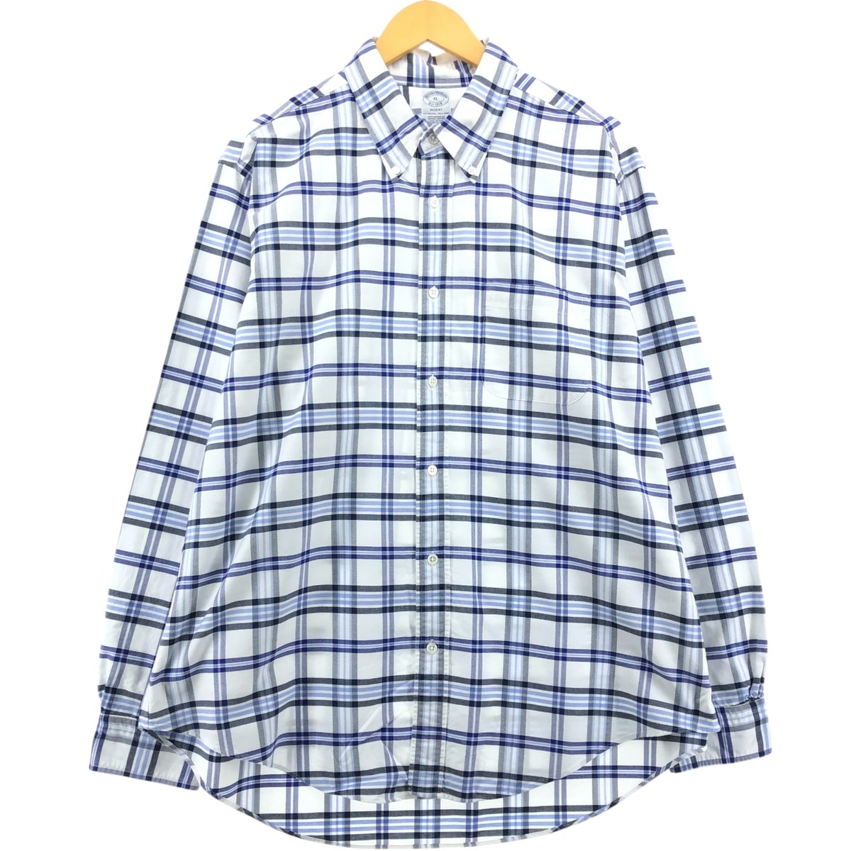 古着 80~90年代 ブルックスブラザーズ Brooks Brothers Est.1818 REGENT 長袖 ボタンダウンチェックシャツ USA製 メンズXL相当 ヴィンテージ/eaa557714