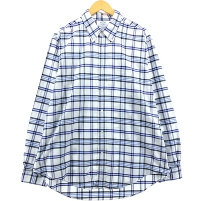 古着 80~90年代 ブルックスブラザーズ Brooks Brothers Est.1818 REGENT 長袖 ボタンダウンチェックシャツ USA製 メンズXL相当 ヴィンテージ/eaa557714