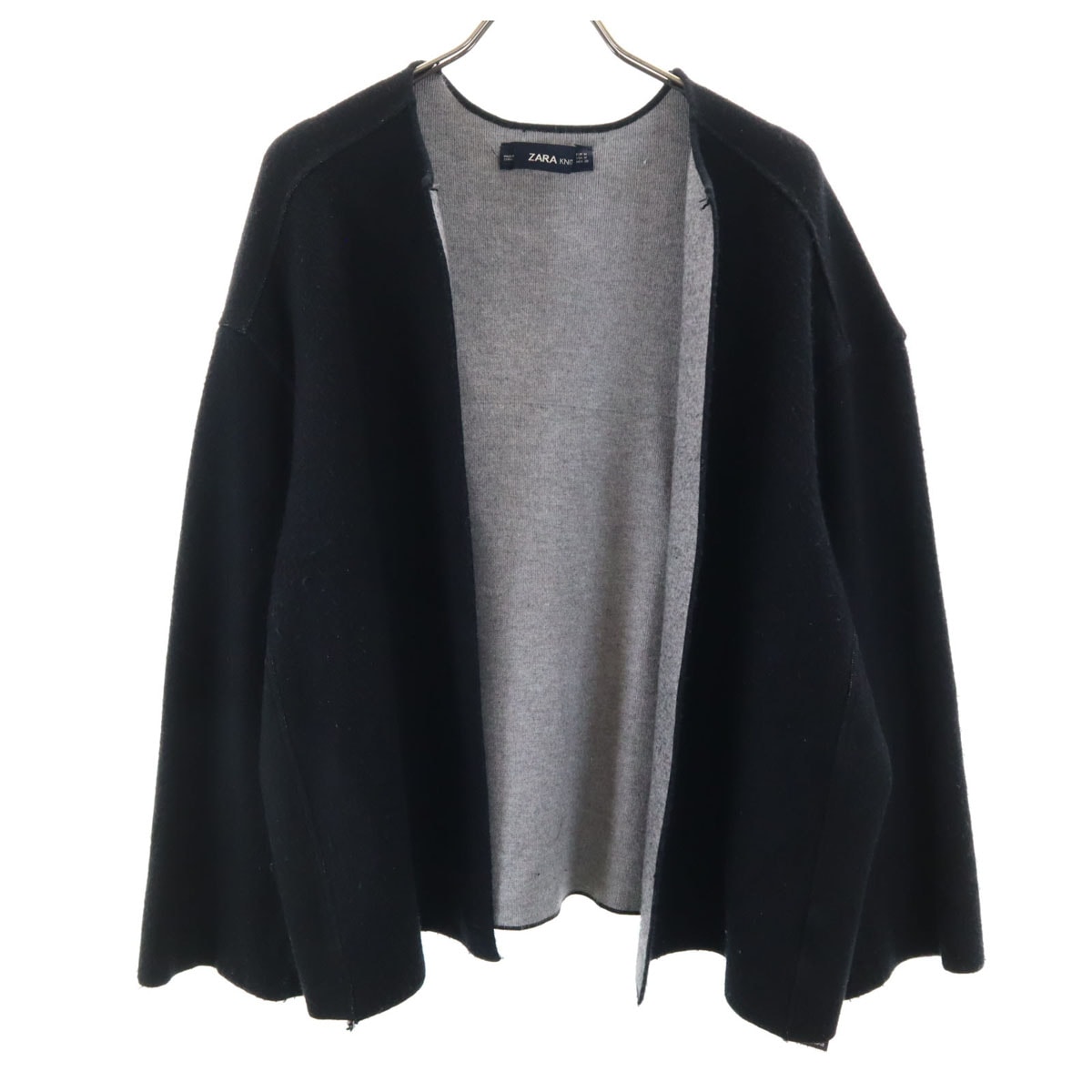 ZARA KNIT ザラニット 長袖 ニットカーディガン M ブラック