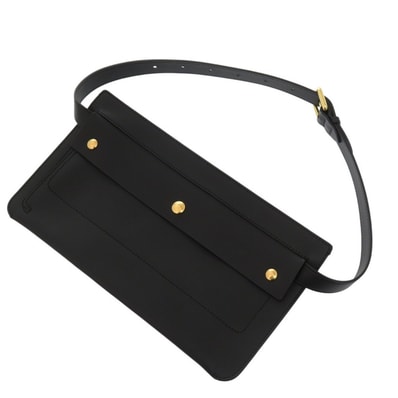 バーバリー レザー ブラック ウエストバッグ