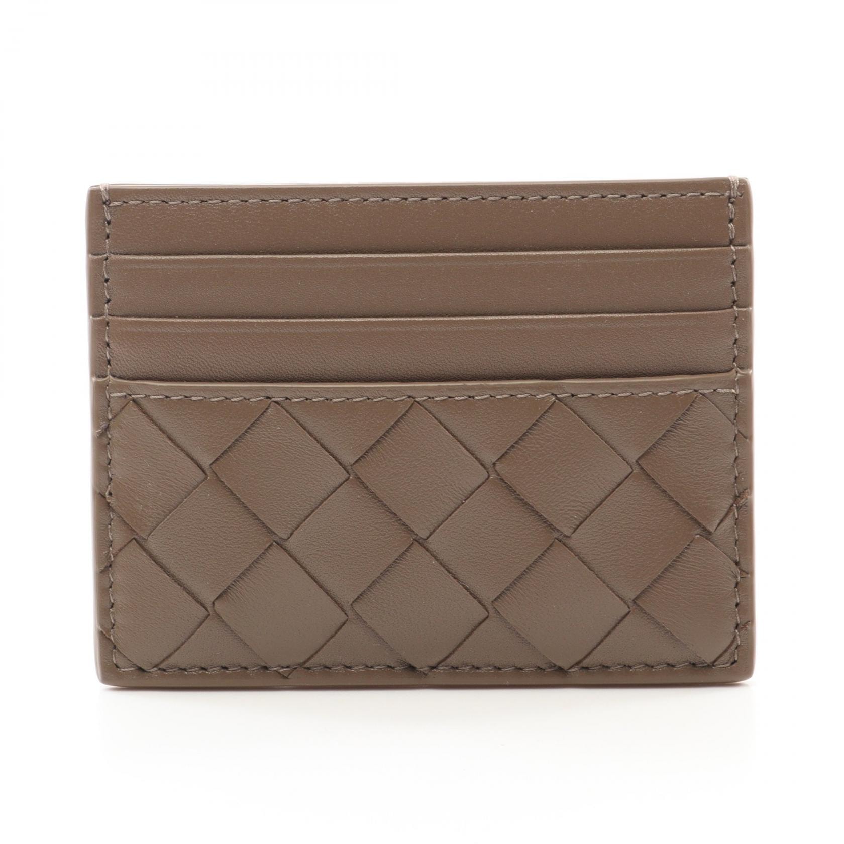 ボッテガヴェネタ BOTTEGA VENETA イントレチャート カードケース アクセサリー レザー レディース グレー系 796324VCPP32355 【新品】
