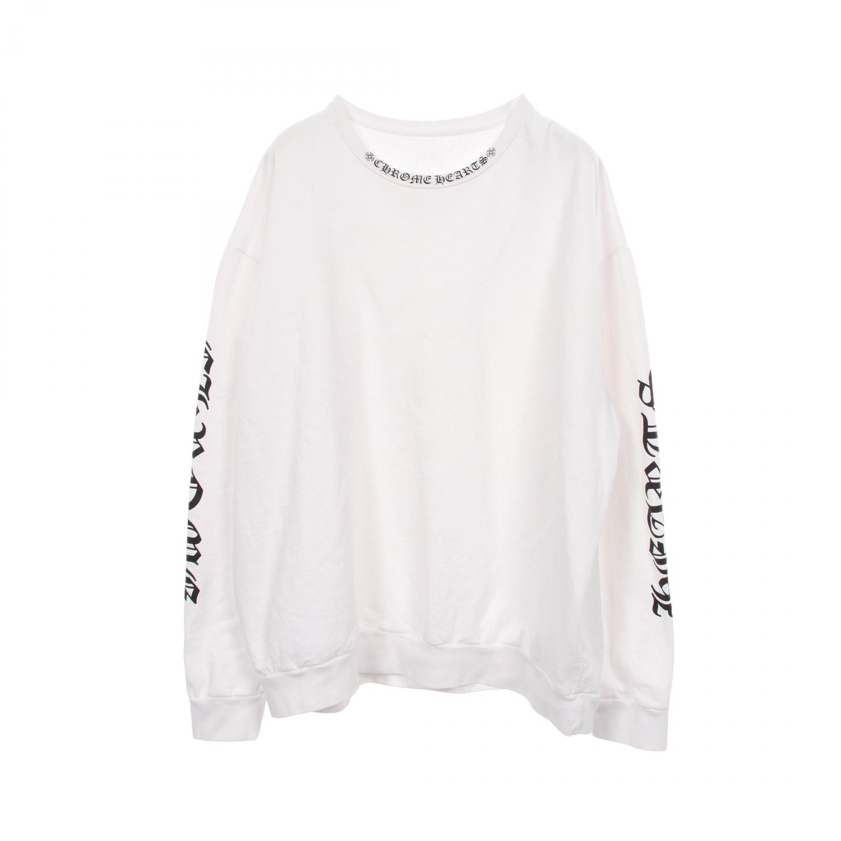 Chrome Hearts Neck Logo Crew Sweat "White"