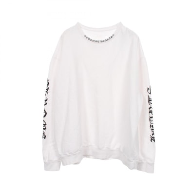 Chrome Hearts Neck Logo Crew Sweat "White"