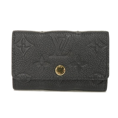 LOUIS VUITTON ルイ・ヴィトン ミュルティクレ 6 現行 LVロゴ フラワー ブラック スナップボタン 6連 キーフック 二つ折り RFID ICチップ 未使用 モノグラム アンプラント ノワール キーケース M64421